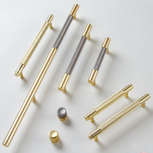 Gold Knurling cabinet handles