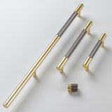 Gold Knurling cabinet handles